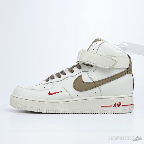Air Force 1 High ID White Light Brown Red